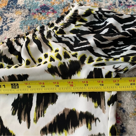 WHBM | Mixed Animal-Print Off-The-Shoulder Blouse - Picture 6 of 11